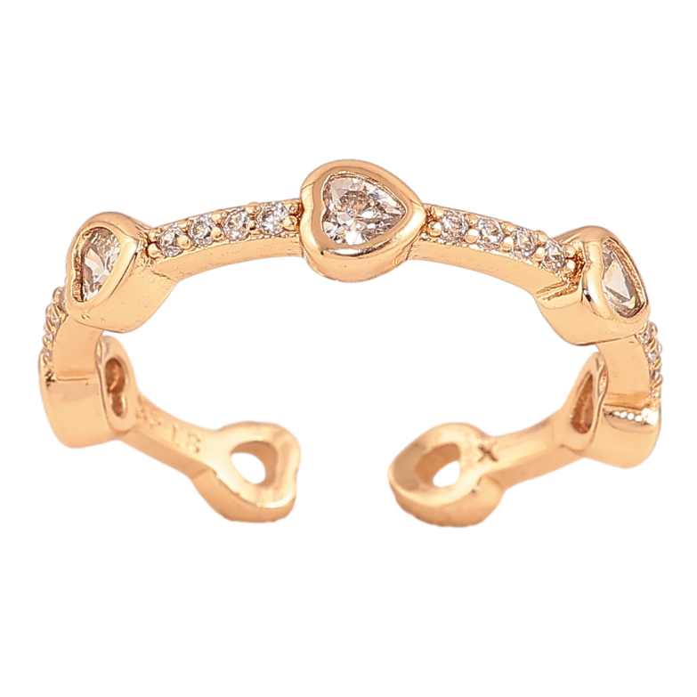 Кольцо Xuping цвет Позолота 18K "Узор с кристаллами" фото №1 Кольцо Xuping цвет Позолота 18K "Узор с кристаллами" фото №1