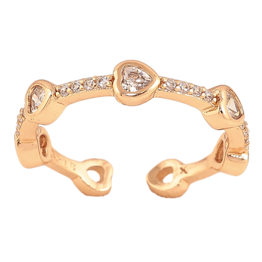 Кольцо Xuping цвет Позолота 18K "Узор с кристаллами" фото №1 Кольцо Xuping цвет Позолота 18K "Узор с кристаллами" фото №1