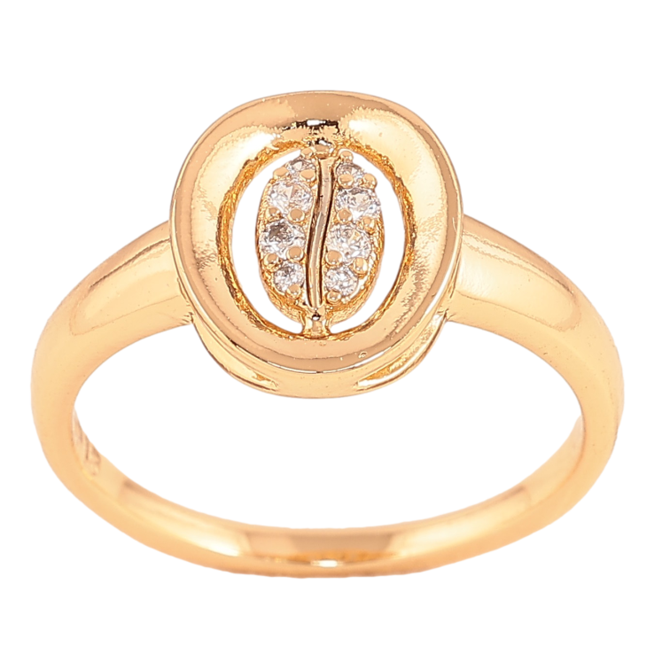 Кольцо Xuping цвет Позолота 18K "Узор с кристаллами" фото №2 Кольцо Xuping цвет Позолота 18K "Узор с кристаллами" фото №2