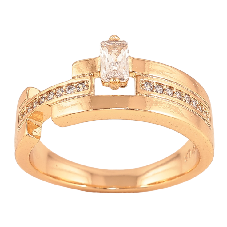 Кольцо Xuping цвет Позолота 18K "Узор с кристаллами" фото №22 Кольцо Xuping цвет Позолота 18K "Узор с кристаллами" фото №22