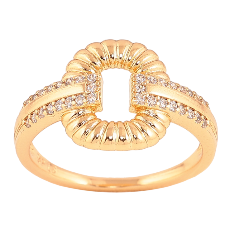 Кольцо Xuping цвет Позолота 18K "Узор с кристаллами" фото №4 Кольцо Xuping цвет Позолота 18K "Узор с кристаллами" фото №4