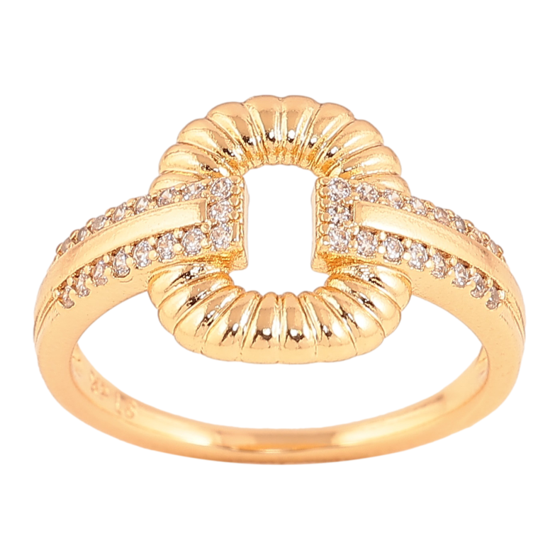Кольцо Xuping цвет Позолота 18K "Узор с кристаллами"  фото №1