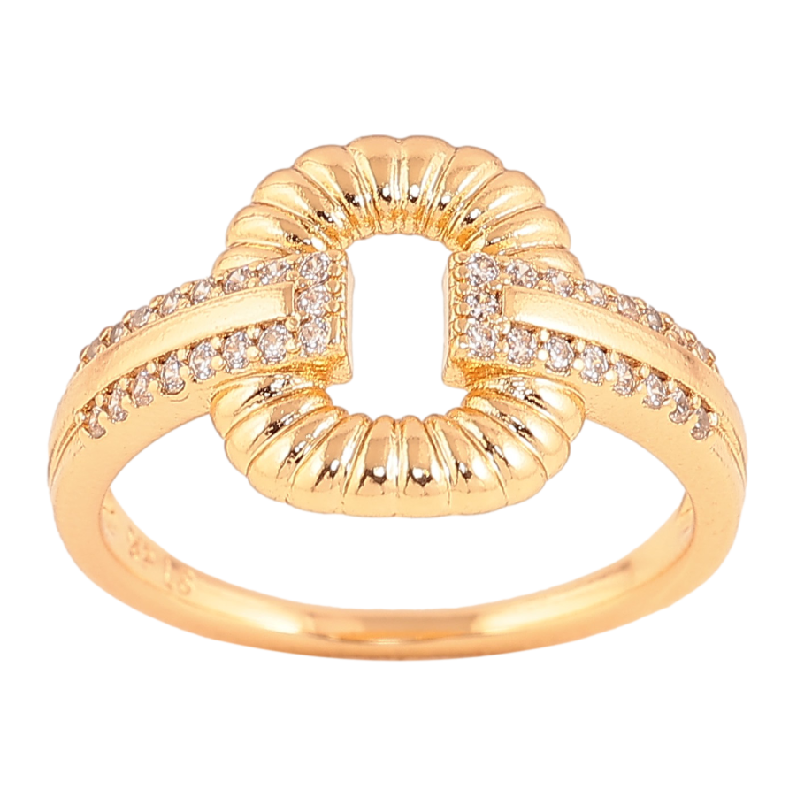 Кольцо Xuping цвет Позолота 18K "Узор с кристаллами" фото №1 Кольцо Xuping цвет Позолота 18K "Узор с кристаллами" фото №1