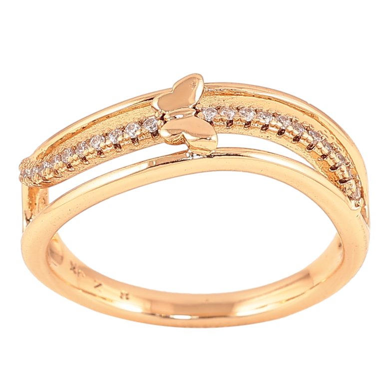 Кольцо Xuping цвет Позолота 18K "Узор с кристаллами"  фото №1