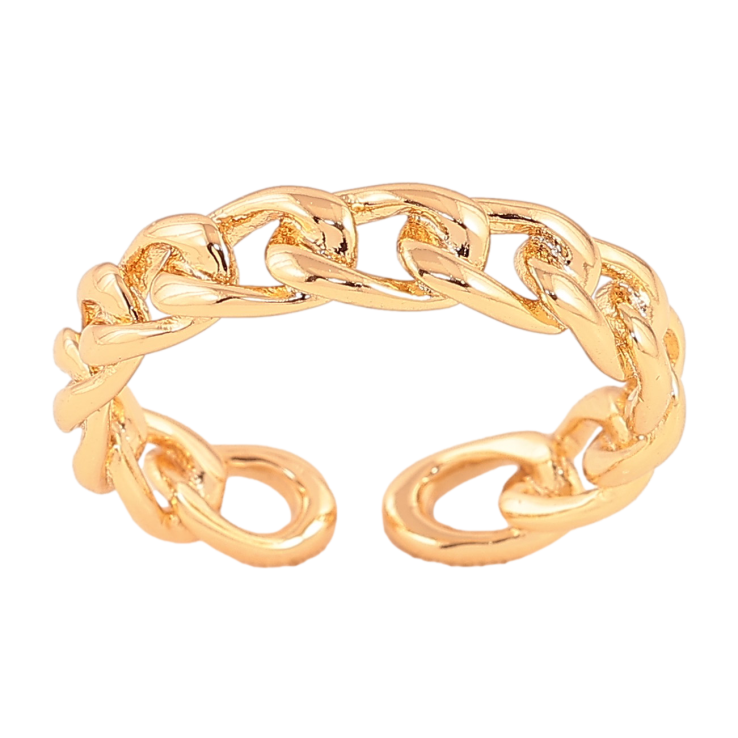 Каблучка Xuping колір Позолота 18K "Візерунок ланцюжок" фото №14