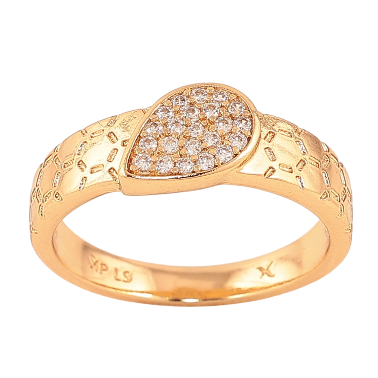 Каблучка Xuping колір Позолота 18K "Візерунок з кристалами" фото №10