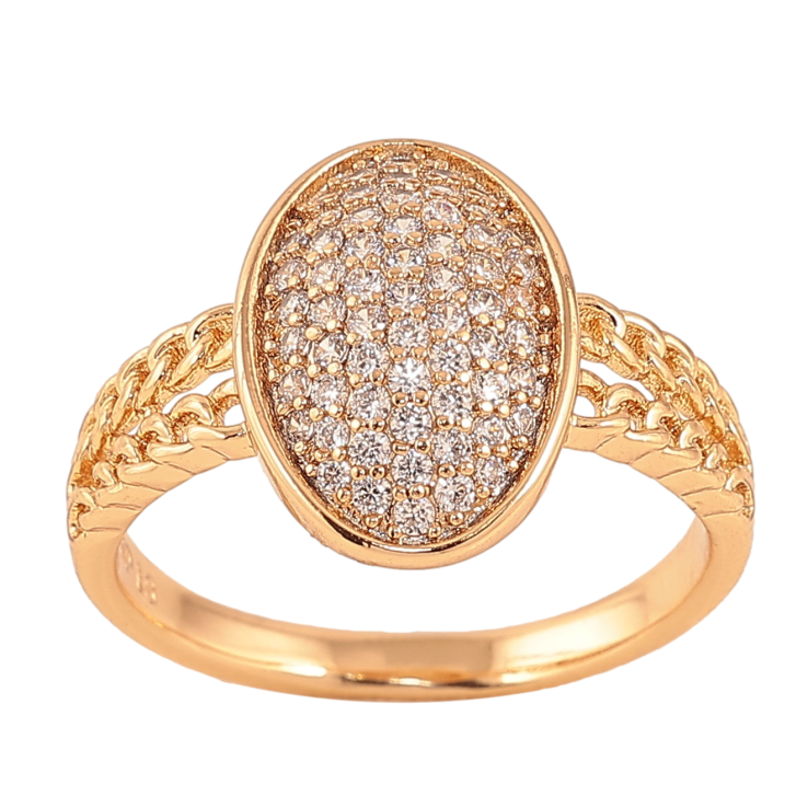 Кольцо Xuping цвет Позолота 18K "Инкрустация кристаллами"  фото №9