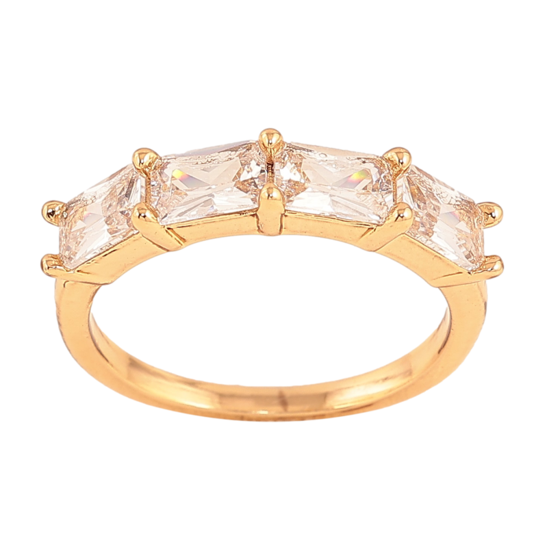 Кольцо Xuping цвет Позолота 18K "Узор с кристаллами"  фото №1