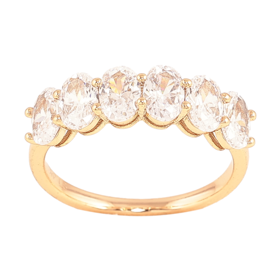 Кольцо Xuping цвет Позолота 18K "Дорожка кристаллов" фото №1