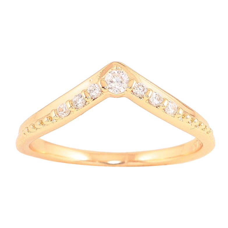 Каблучка Xuping колір Позолота 18K "Візерунок з кристалами" фото №1