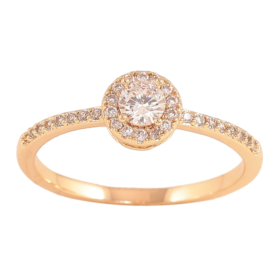 Каблучка Xuping колір Позолота 18K "Візерунок з кристалами" фото №1