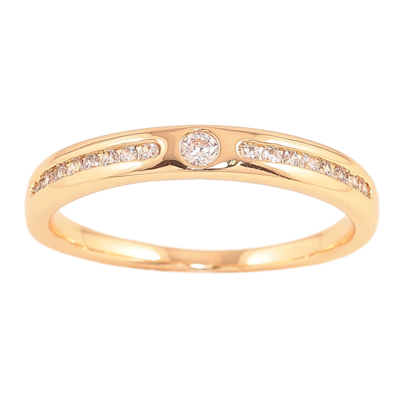 Каблучка Xuping колір Позолота 18K "Візерунок з кристалами" фото №1 Каблучка Xuping колір Позолота 18K "Візерунок з кристалами" фото №1