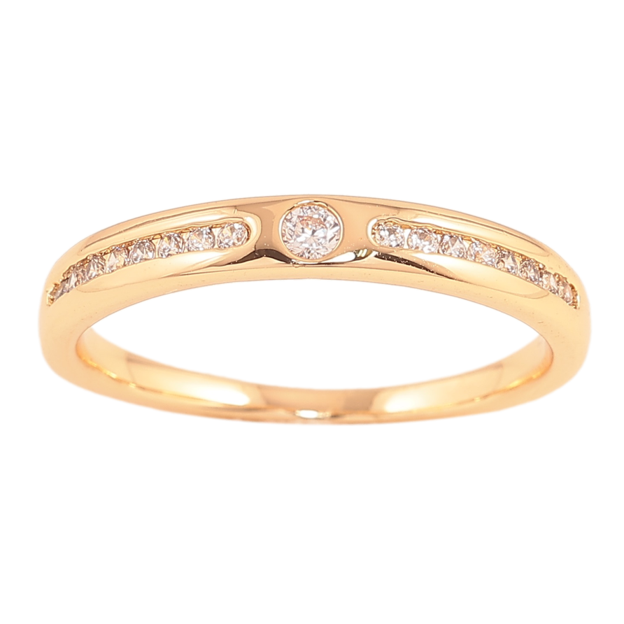 Каблучка Xuping колір Позолота 18K "Візерунок з кристалами" фото №1 Каблучка Xuping колір Позолота 18K "Візерунок з кристалами" фото №1