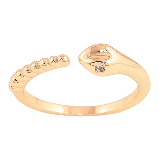 Кольцо Xuping цвет Позолота 18K "Змея с кристаллами" фото №1