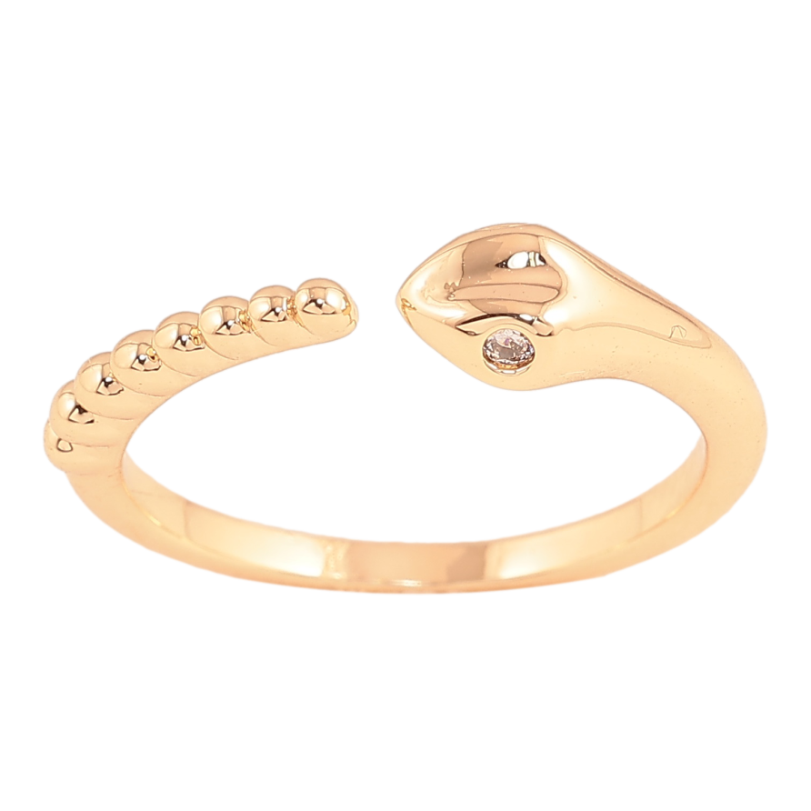 Каблучка Xuping колір Позолота 18K "Змія з кристалами" фото №1 Каблучка Xuping колір Позолота 18K "Змія з кристалами" фото №1