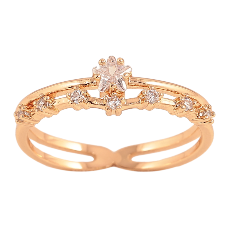 Кольцо Xuping цвет Позолота 18K "Узор с кристаллами"  фото №1