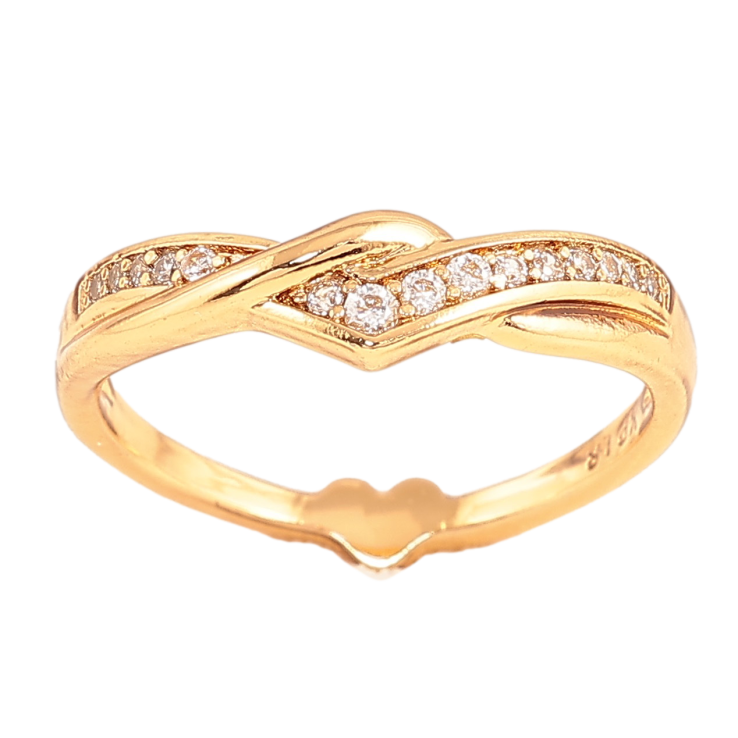 Кольцо Xuping цвет Позолота 18K "Узор с кристаллами" фото №8