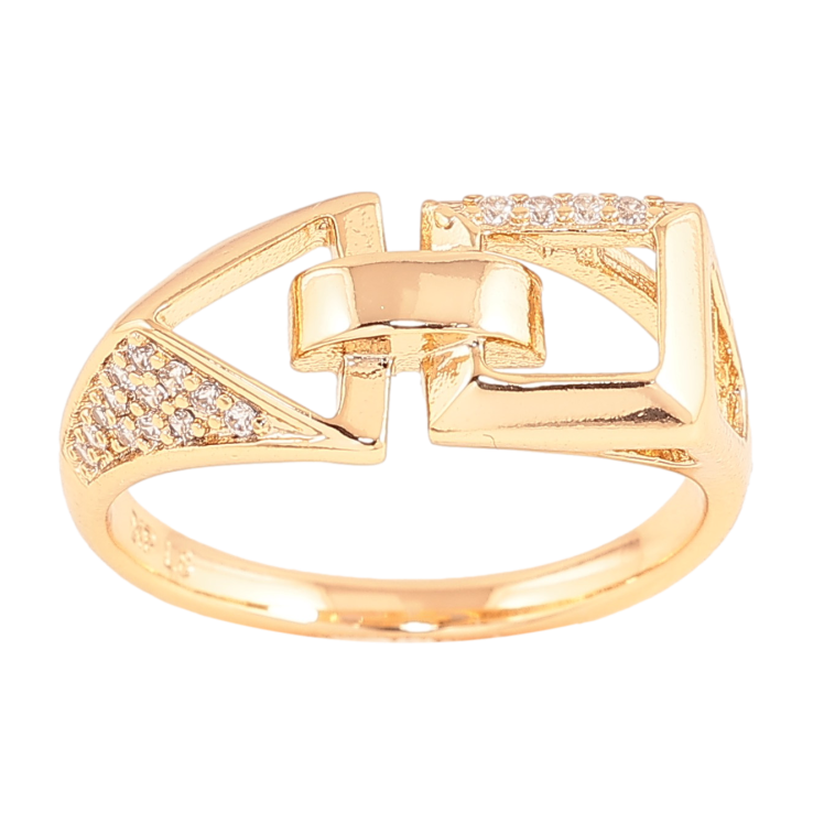 Кольцо Xuping цвет Позолота 18K "Узор с кристаллами" фото №19 Кольцо Xuping цвет Позолота 18K "Узор с кристаллами" фото №19