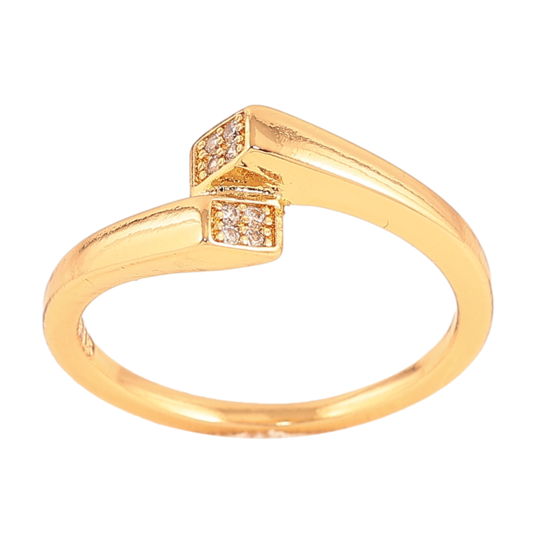 Каблучка Xuping колір Позолота 18K "Візерунок з кристалами" фото №1