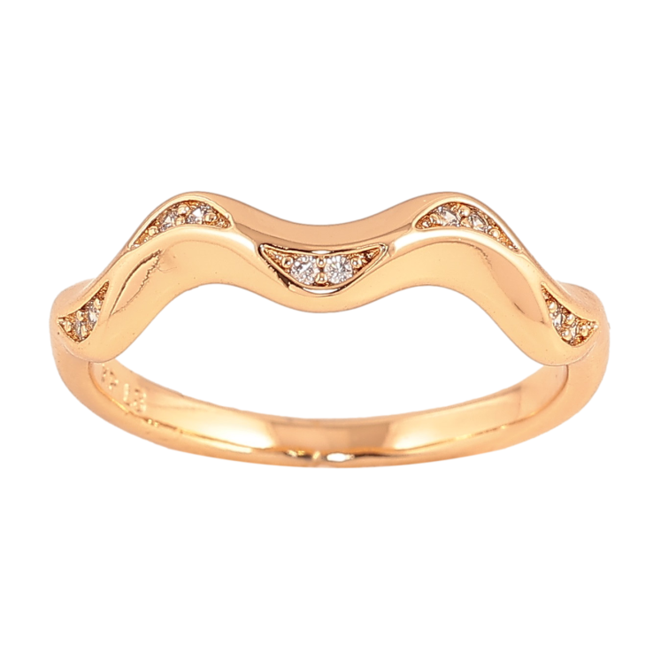 Каблучка Xuping колір Позолота 18K "Візерунок з кристалами" фото №7 Каблучка Xuping колір Позолота 18K "Візерунок з кристалами" фото №7