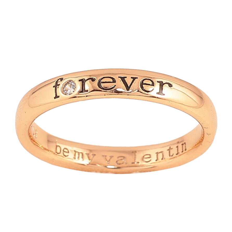 Кольцо Xuping цвет Позолота 18K "Forever внутри гравировка Be my Valentin" фото №1 Кольцо Xuping цвет Позолота 18K "Forever внутри гравировка Be my Valentin" фото №1