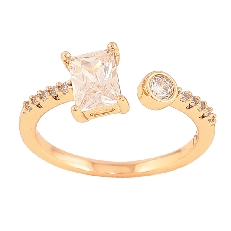 Кольцо Xuping цвет Позолота 18K "Узор с кристаллами" фото №1 Кольцо Xuping цвет Позолота 18K "Узор с кристаллами" фото №1