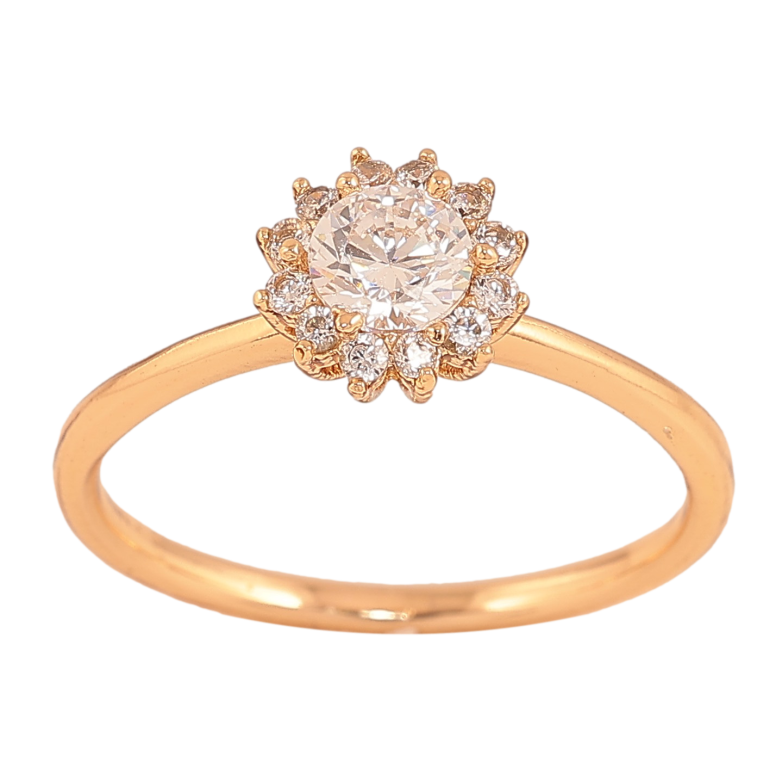 Кольцо Xuping цвет Позолота 18K "Кристальный цветочек" фото №1