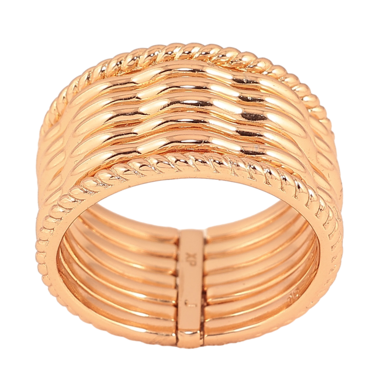 Каблучка Xuping колір Позолота 18K "Сім кілець з'єднані в одне" фото №2 Каблучка Xuping колір Позолота 18K "Сім кілець з'єднані в одне" фото №2