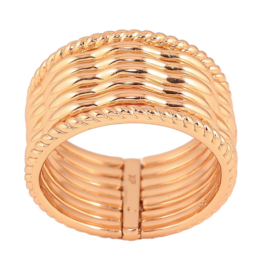 Каблучка Xuping колір Позолота 18K "Сім кілець з'єднані в одне" фото №1 Каблучка Xuping колір Позолота 18K "Сім кілець з'єднані в одне" фото №1