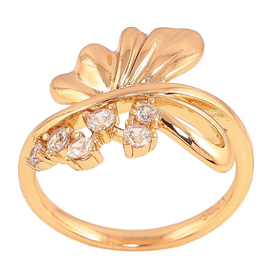 Кольцо Xuping цвет Позолота 18K "Узор с кристаллами" фото №1 Кольцо Xuping цвет Позолота 18K "Узор с кристаллами" фото №1