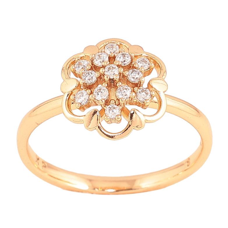 Каблучка Xuping колір Позолота 18K "Квіточка з кристалами" фото №1