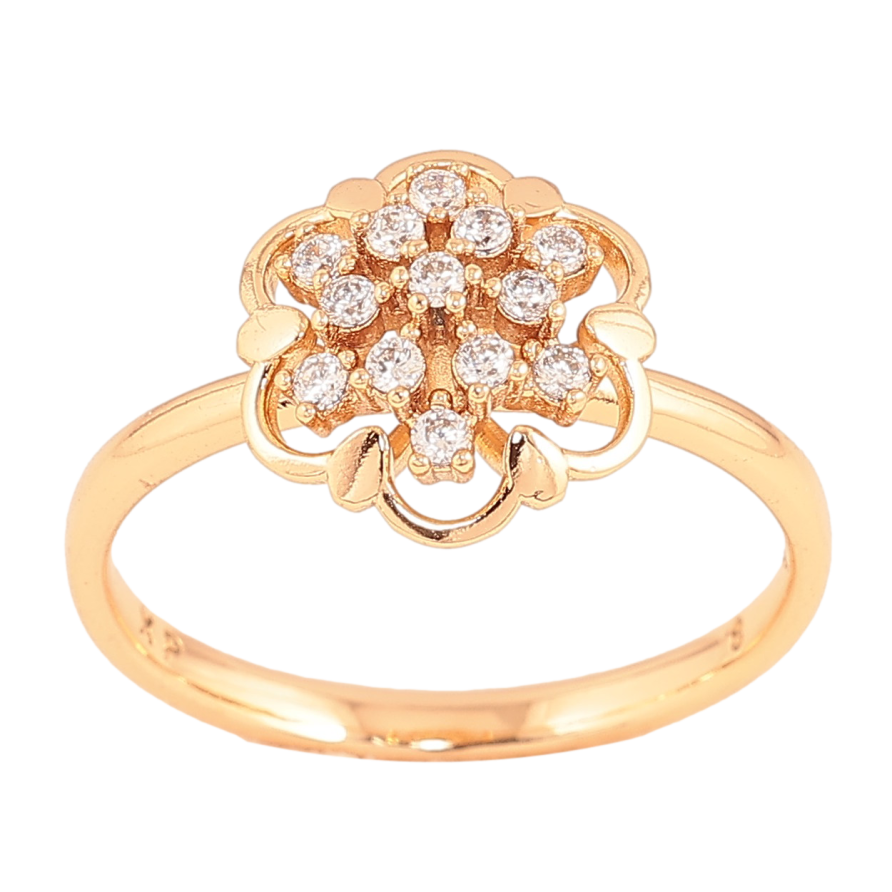 Кольцо Xuping цвет Позолота 18K "Цветочек с кристаллами" фото №1