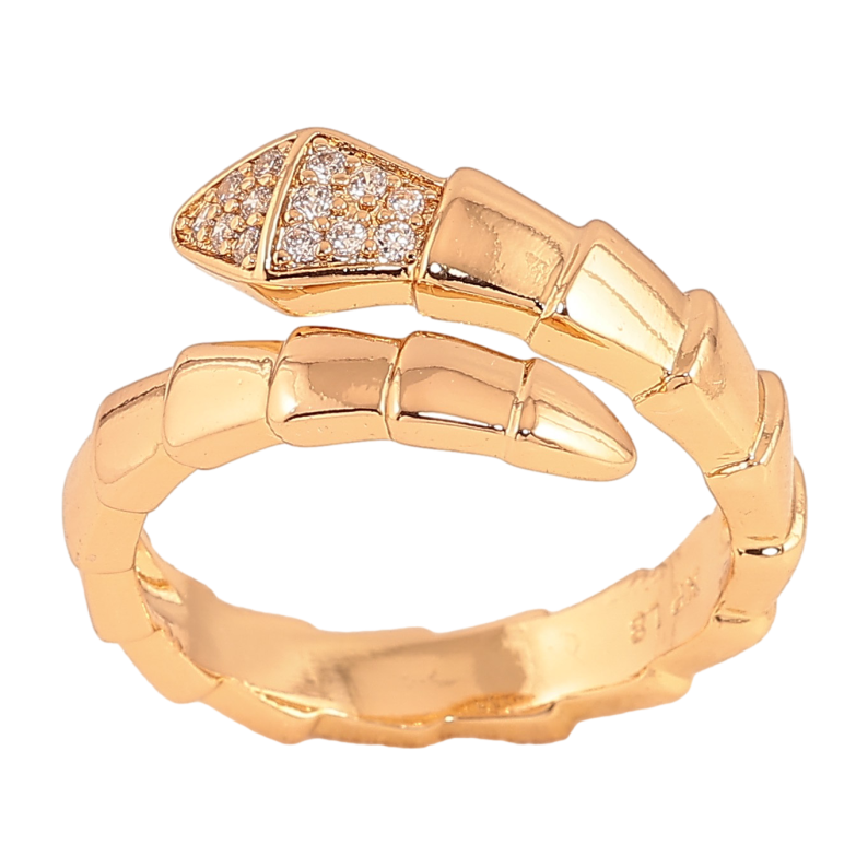 Кольцо Xuping цвет Позолота 18K "Узор с кристаллами" фото №1 Кольцо Xuping цвет Позолота 18K "Узор с кристаллами" фото №1