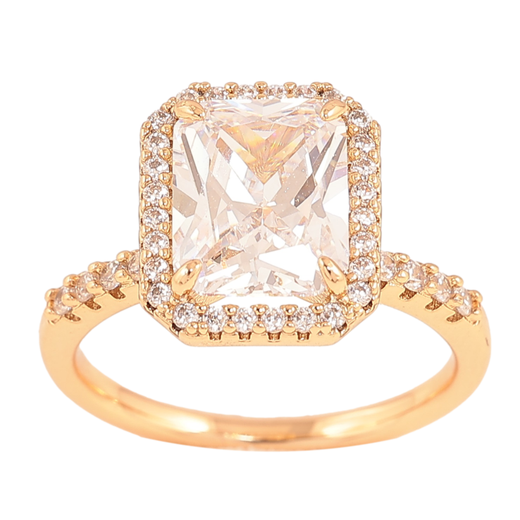 Каблучка Xuping колір Позолота 18K "Кристал в обрамленні" фото №22