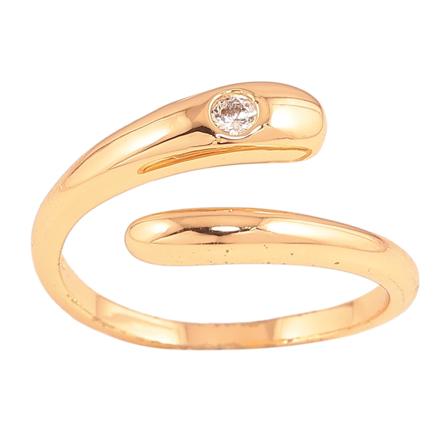 Кольцо Xuping цвет Позолота 18K "Узор с кристаллом" фото №1