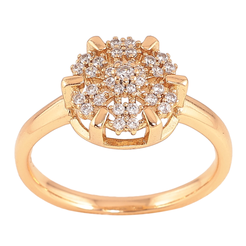 Каблучка Xuping колір Позолота 18K "Візерунок з кристалами" фото №1