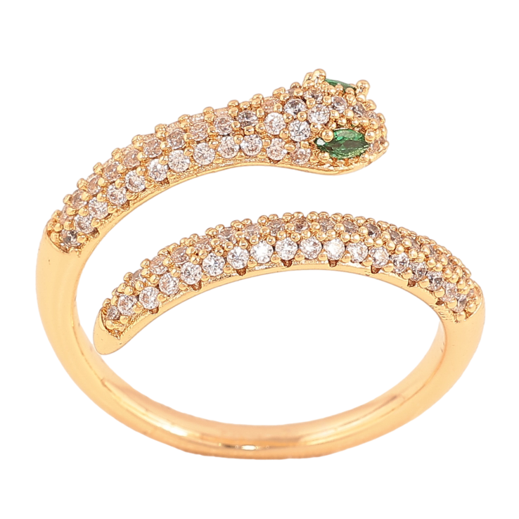 Кольцо Xuping цвет Позолота 18K "Змея с инкрустацией кристаллами" фото №6