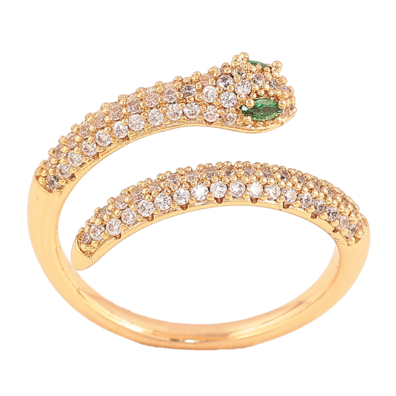 Кольцо Xuping цвет Позолота 18K "Змея с инкрустацией кристаллами" фото №1