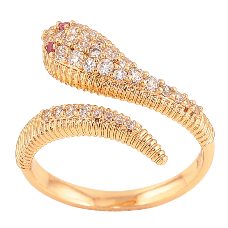 Кольцо Xuping цвет Позолота 18K "Змея с инкрустацией кристаллами" фото №2