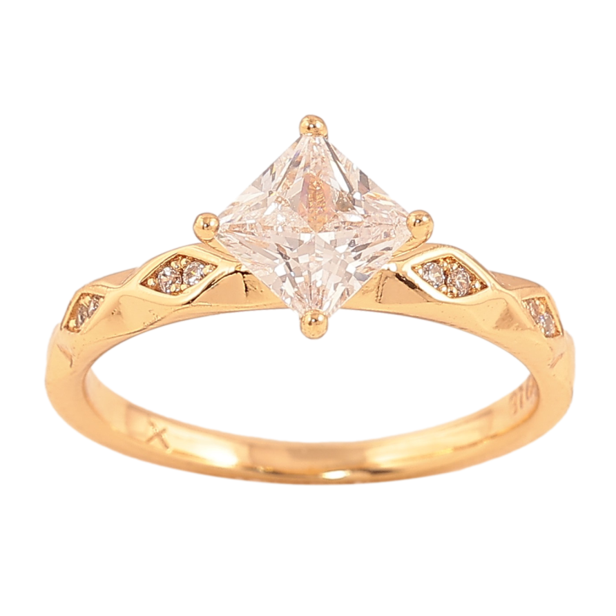 Кольцо Xuping цвет Позолота 18K "Узор с кристаллами" фото №1 Кольцо Xuping цвет Позолота 18K "Узор с кристаллами" фото №1