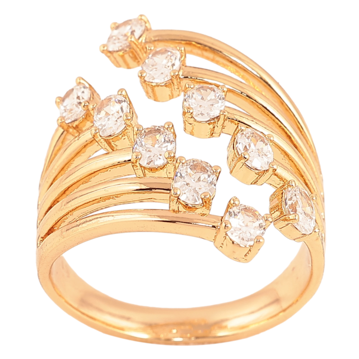 Кольцо Xuping цвет Позолота 18K "Узор с кристаллами" фото №25