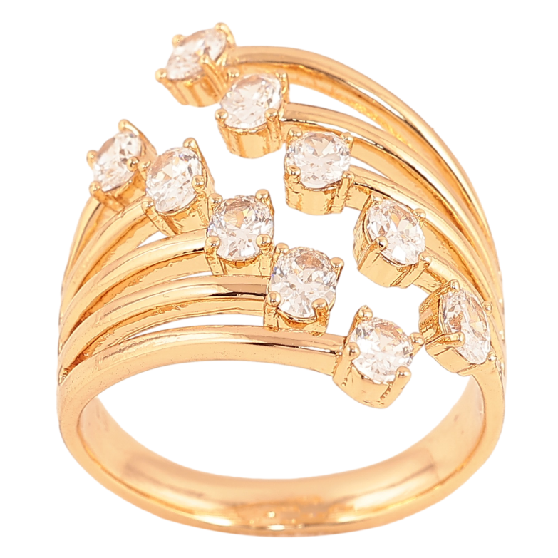 Каблучка Xuping колір Позолота 18K "Візерунок з кристалами" фото №8 Каблучка Xuping колір Позолота 18K "Візерунок з кристалами" фото №8