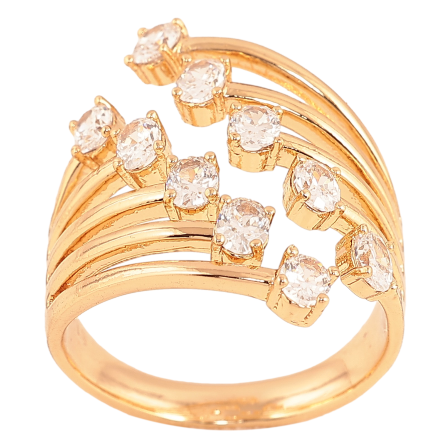 Кольцо Xuping цвет Позолота 18K "Узор с кристаллами" фото №1 Кольцо Xuping цвет Позолота 18K "Узор с кристаллами" фото №1