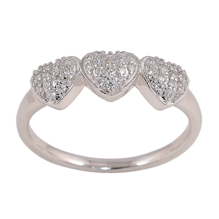 Кольцо Xuping цвет Родий "Сердечки с кристаллами" фото №12 Кольцо Xuping цвет Родий "Сердечки с кристаллами" фото №12