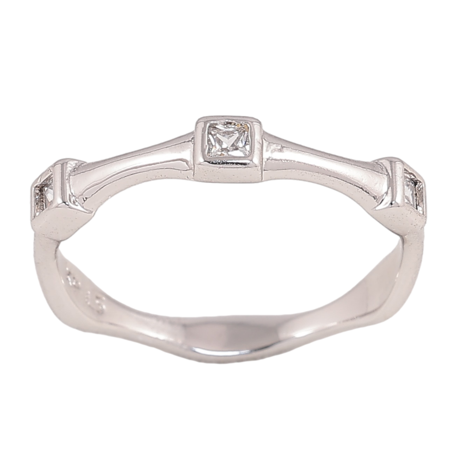 Каблучка Xuping колір Родій "Візерунок з кристалами" фото №1 Каблучка Xuping колір Родій "Візерунок з кристалами" фото №1