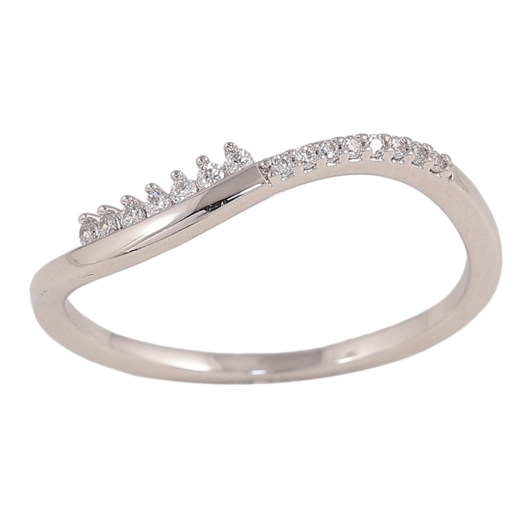 Каблучка Xuping колір Родій "Візерунок з кристалами" фото №22