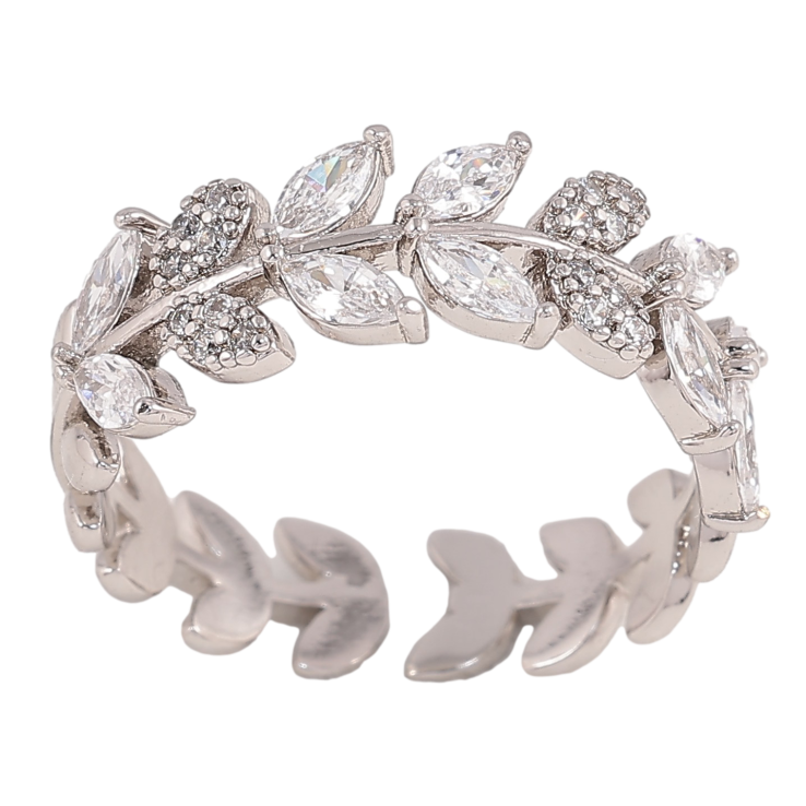 Кольцо Xuping цвет Родий "Кристальная веточка" фото №11 Кольцо Xuping цвет Родий "Кристальная веточка" фото №11