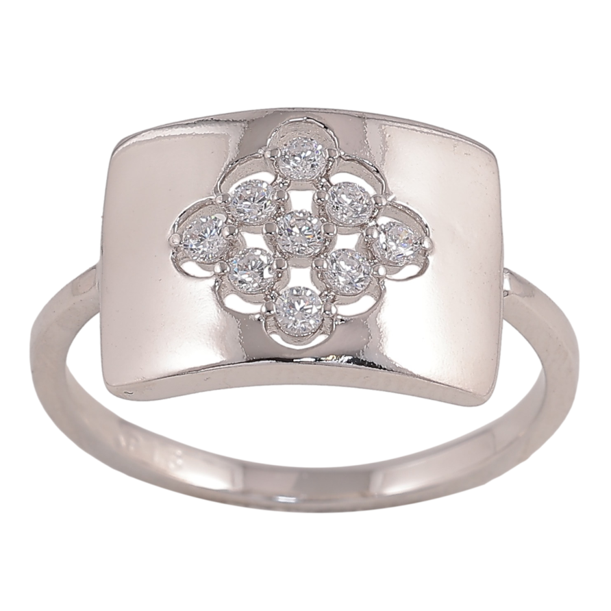 Кольцо Xuping цвет Родий "Узор с кристаллами" фото №1