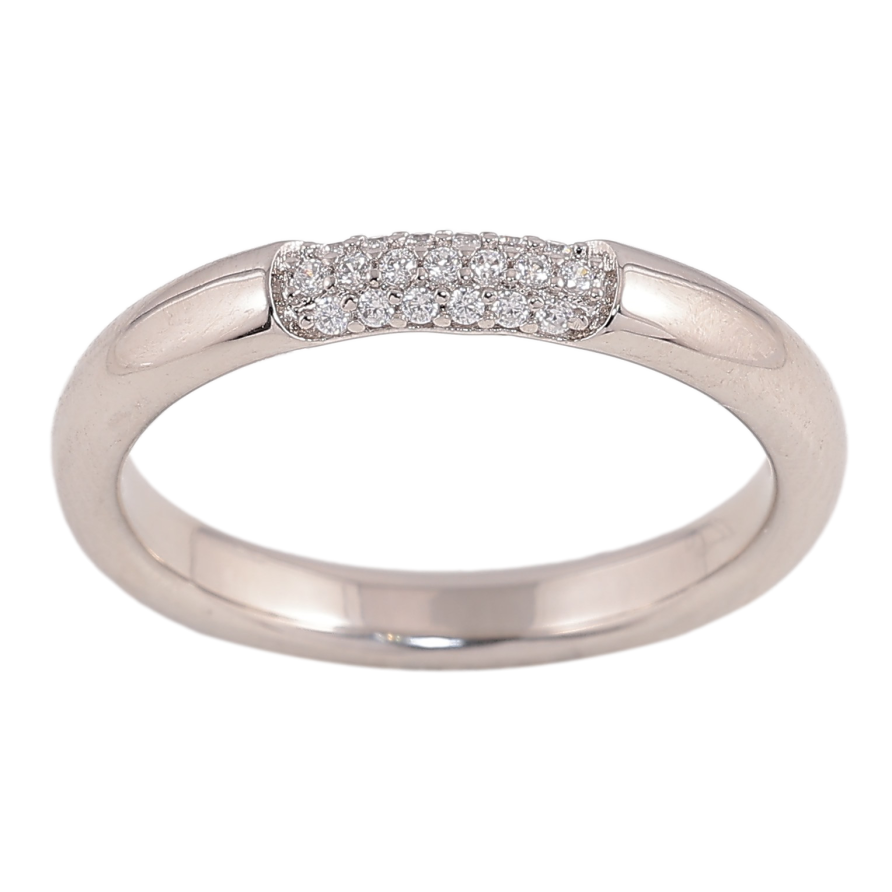 Каблучка Xuping колір Родій "Візерунок з кристалами" фото №1 Каблучка Xuping колір Родій "Візерунок з кристалами" фото №1