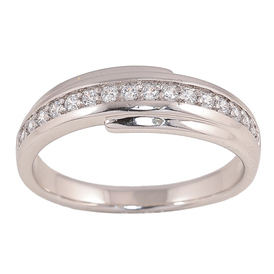 Кольцо Xuping цвет Родий "Узор с кристаллами" фото №1